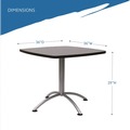  | Iceberg 65618 36 in. x 36 in. x 30 in. CafeWorks Cafe-Height Square Table - Graphite Granite/Silver image number 4