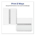 Office Jansan | Avery 11142 Ready Index 11 in. x 8.5 in. 15-Tab 1 to 15 Customizable TOC Dividers - Black Tabs/White (1-Set) image number 5