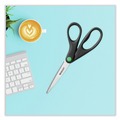 Office Jansan | Westcott 41418 8 in. Long, 3.25 in. Cut Length KleenEarth Scissors - Black Straight Handle image number 5
