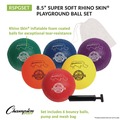 Toys | Champion Sports RSPGSET Rhino 8.5 in. Diameter Soft Playground Ball Set - Assorted Colors (6/Set) image number 3