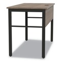  | Linea Italia LITUR601NW Urban Series 59 in. x 23.75 in. x 29.5 in. Workstation - Natural Walnut image number 2