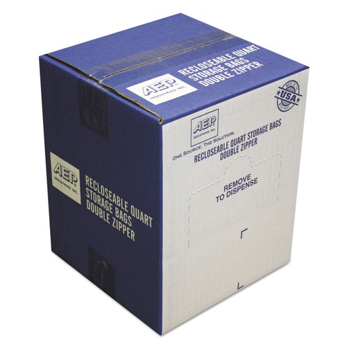 Handi-Bag WBIZIP1QS500 1 Quart 7 in. x 8 in. Resealable Plastic Storage Bags - Clear (500/Box) image number 0