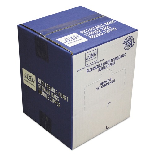 Food Service | Handi-Bag WBIZIP1QS500 1 Quart 7 in. x 8 in. Resealable Plastic Storage Bags - Clear (500/Box) image number 0