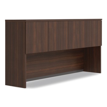 Alera 72 in. x 16 in. x 36 in. 4-Compartment Seville Hutch with Doors - Mahogany