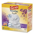 Cleaning & Janitorial Supplies | Glad 78902 ForceFlex 24 in. x 27.38 in. 13 Gallon Kitchen Drawstring Trash Bags - Gain Lavender Scent/White (240/Carton) image number 3
