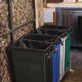 Trash & Waste Bins | Rubbermaid Commercial FG354007GRN 23 Gallon Slim Jim Recycling Container with Venting Channels - Green image number 7