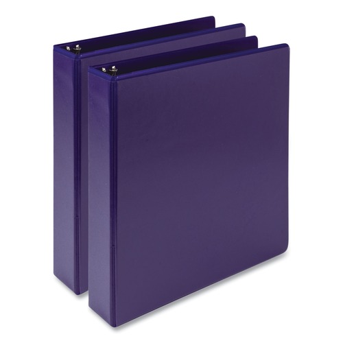 Binders & Binding Supplies | Samsill MP286508 Earth's Choice Plant-Based 11 in. x 8.5 in. 1.5 in. Capacity 3 Rings Economy Round Ring View Binders - Purple (2/Pack) image number 0