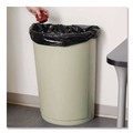 Trash & Waste Bins | Rubbermaid Commercial FG352000BEIG Untouchable 21 gal Plastic Receptacle - Half-Round Beige image number 4