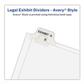 Office Jansan | Avery 01336 11 in. x 8.5 in. 25-Tab 151 to 175 Avery Style Preprinted Legal Exhibit Side Tab Index Dividers - White (1-Set) image number 4