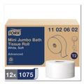 Toilet Paper | Tork 11020602 3.48 in. x 751 ft. Septic Safe, 2-Ply Advanced Jumbo Bath Tissue - White (12 Rolls/Carton) image number 1