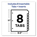 Office Jansan | Avery 11201 11 in. x 8.5 in. 8-Tab Insertable Style Edge Tab Plastic Dividers - Translucent (1-Set) image number 8