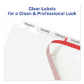 Office Jansan | Avery 11439 Index Maker 11.25 in. x 9.25 in. 8-Tab Extra Wide Tab Print and Apply Clear Label Dividers - White (1-Set) image number 3