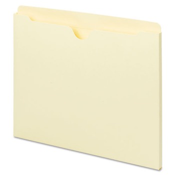 Universal UNV73300 Deluxe Straight Reinforced Tab Letter Size File Jackets - Manila (100/Box)