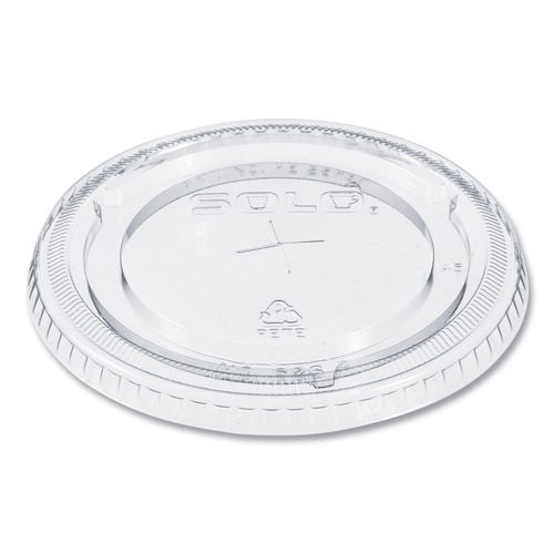  | Dart 626TS PETE Flat Straw-Slot Lids for 16 - 24 oz. Cold Cups (100/Pack, 10 Packs/Carton) image number 0