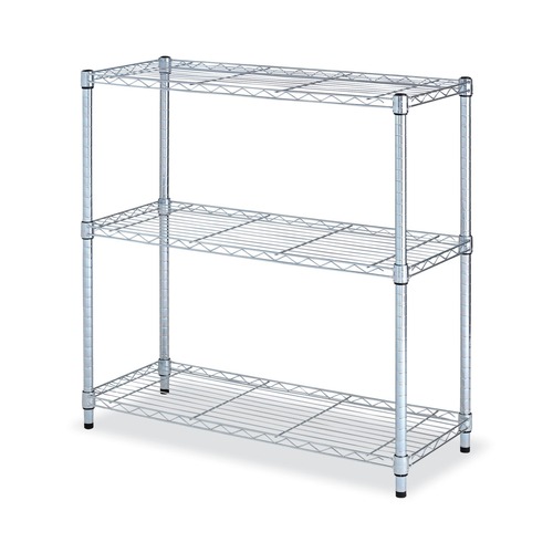 Tool Storage Accessories | Alera ALESW833614SR 36 in. x 14 in. x 36 in. 3-Shelf Residential Wire Shelving - Silver image number 0