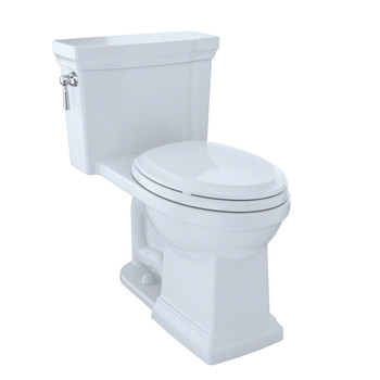 BATH | TOTO MS814224CEFG#01 Promenade II One-Piece Elongated 1.28 GPF Universal Height Toilet (Cotton White)
