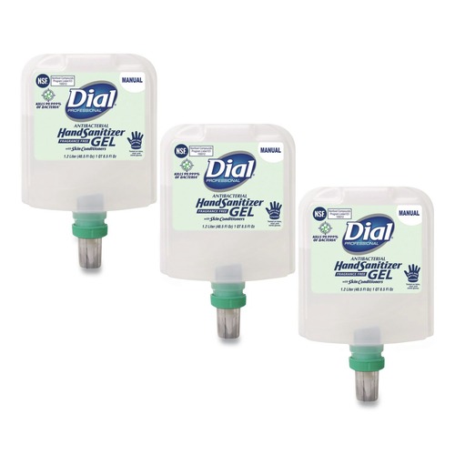 Cleaning & Janitorial Supplies | Dial Professional 19717CT 1.2 Liter Antibacterial Foaming Hand Sanitizer Refill for Dial 1700 V Dispenser - Fragrance-Free (3/Carton) image number 0