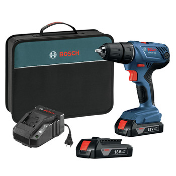 DRILLS | Factory Reconditioned Bosch GSR18V-190B22-RT 18V Lithium-Ion Compact 1/2 in. Cordless Drill Driver Kit with (2) SlimPack 1.5 Ah Batteries