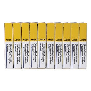 First Aid Only 40 in. x 40 in. x 56 in. First-Aid Refill Sling/Tourniquet Triangular Bandages (10/Pack)