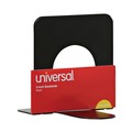  | Universal UNV54051 4-3/4 in. x 5-1/4 in. x 5 in. Heavy Gauge Steel Standard Economy Bookends - Black (1 Pair) image number 0