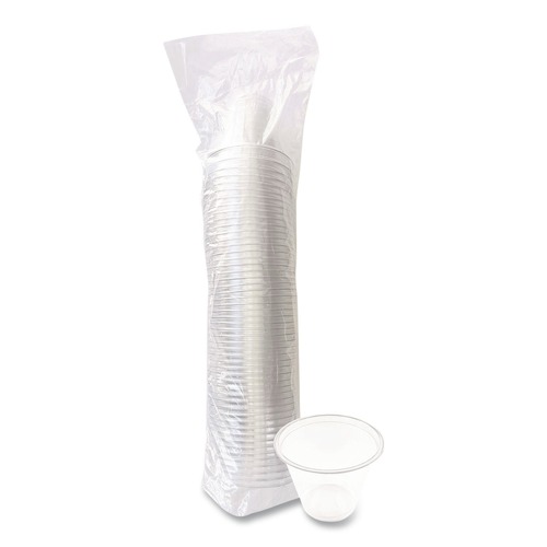 Food Service | Boardwalk BWKPET9SPK 9 oz. Plastic PET Cups - Clear (50/Pack) image number 0