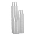 Food Service | Boardwalk BWKPRTN1TS 1 oz Plastic Souffle/Portion Cups - Clear (2500/Carton) image number 2