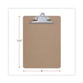  | Universal UNV40304VP 1.25 in. Clip Capacity 8.5 in. x 11 in. Hardboard Clipboard - Brown (3/Pack) image number 2