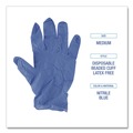 Disposable Gloves | Boardwalk 380MBXA 4 mil Disposable General-Purpose Nitrile Gloves - Medium, Blue (100/Box) image number 6