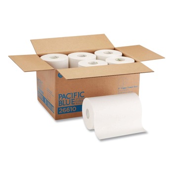 Georgia Pacific Professional 9 in. x 400 ft. 1-Ply Hardwound Nonperforated Paper Towel Roll - White (6 Rolls/Carton)
