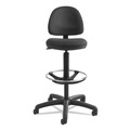  | Safco 3401BL Precision Extended Height Swivel Stool with Adjustable Footring - Black Fabric image number 1