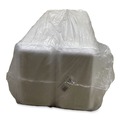 Food Trays, Containers, and Lids | GEN 15PWH 14.44 in. x 7.88 in. x 1.37 in. #15P Meat Trays - White (200/Carton) image number 3
