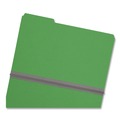 File Folders | Smead 22546 1/3-Cut Tabs Assorted Legal Size 1 in. Expansion Recycled Heavy Pressboard Folders - Green (25/Box) image number 1