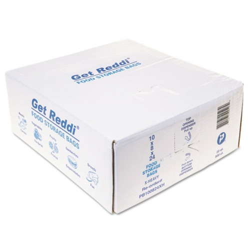 Food Service | Inteplast Group PB100824XH 22-Quart 1.2 mil. 10 in. x 24 in. Food Bags - Clear (500/Carton) image number 0