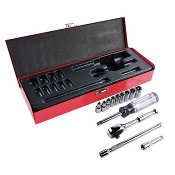 Klein Tools 65500 13-Piece 1/4 in. Drive Socket Wrench Set