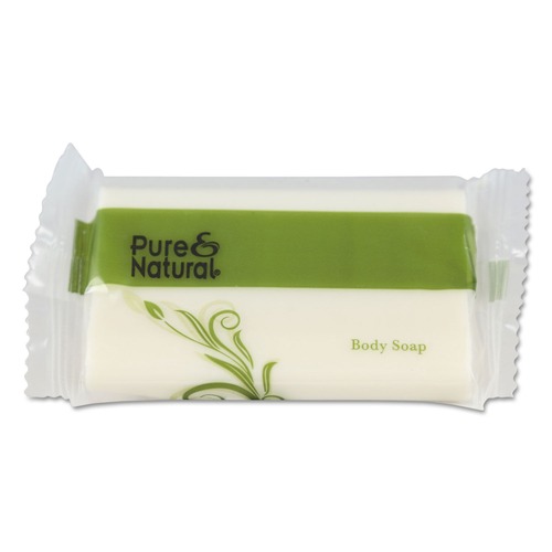 Cleaning & Janitorial Supplies | Pure & Natural PN500150 # 1 1/2 in. Flow Wrap Bar Body and Facial Soap - Fresh Scent (500/Carton) image number 0