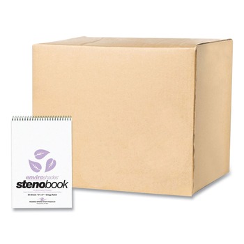 Roaring Spring 12264 6 in. x 9 in. Orchid 80-Sheets Gregg Rule EnviroShades Steno Pad - White Cover (24/Carton)