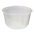 Bulk Savings Pricing 3 | Fabri-Kal 000000000009505114 4.6 in. Diameter x 2.3 in. h 12 oz Plastic Microwavable Deli Containers - Clear (500/Carton) image number 0