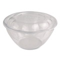 Bowls and Plates | World Centric SBL-CS-16 5.4 in. Diameter x 0.8 in. Height Plastic Salad Bowl Lids - Clear (450/Carton) image number 1