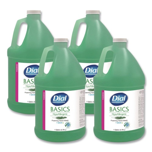 Hand Soaps | Dial Professional 17000 35438 Basics 1 Gallon Hypoallergenic Hand Wash - Honeysuckle Scent (4/Carton) image number 0