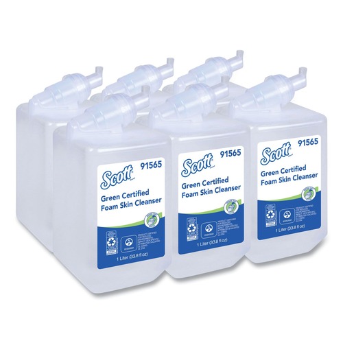 Cleaning & Janitorial Supplies | Scott KCC 91565 1000 ml Essential Green Certified Foam Skin Cleanser - Neutral (6/Carton) image number 0