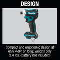 Makita XT507PG 18V LXT Brushless Lithium-Ion Cordless 5-Tool Combo Kit with 2 Batteries (6 Ah) image number 12