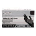 Disposable Gloves | Ammex ABNPF44100 9.5 in. Long 3 mil Powder-Free Nitrile Exam Gloves - Medium/Black (1000/Carton) image number 2