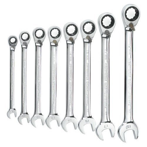 Combination Wrenches | GearWrench 9543 8 pc. Reversible Combination Ratcheting Wrench Set Metric image number 0