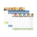 Calendars & Planners | House of Doolittle 149 22 in. x 17 in. 12-Month Jan-Dec 2026 Recycled Desk Pad Calendar - Geometric Artwork/White Sheets/Black Binding/Corners image number 3