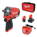 Impact Wrenches | Milwaukee 2555-22 M12 FUEL Stubby 1/2 in. Impact Wrench Kit with Friction Ring image number 0