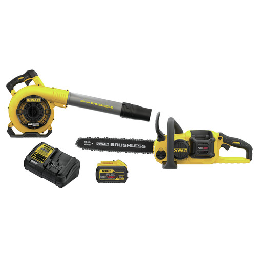 Outdoor Power Combo Kits | Factory Reconditioned Dewalt DCKO667X1R 60V MAX FLEXVOLT Brushless Lithium-Ion Cordless 16 in. Chainsaw / Handheld Blower Combo Kit (9 Ah) image number 0