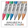 Permanent Markers | Sharpie 2089634 Medium Chisel Tip Metallic Permanent Marker - Assorted (6/Pack) image number 2