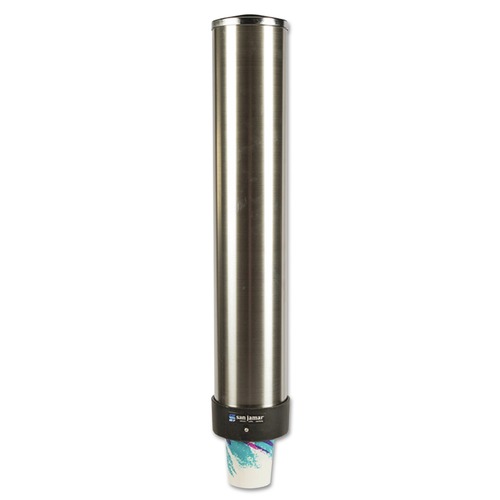 Just Launched | San Jamar C3400P Large Water Cup Dispenser with Removable Cap, Wall Mounted, Stainless Steel image number 0
