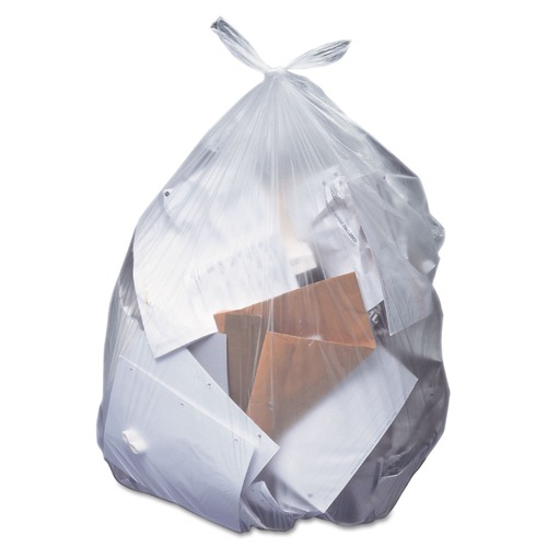 Trash Bags | Heritage H8046MC 40 - 45 Gallon 0.55 mil 40 in. x 46 in. Low-Density Can Liners Clear (250/Carton) image number 0