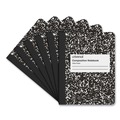  | Universal UNV20936 9.75 in. x 7.5 in. 100-Sheet Composition Book - Wide/Legal Rule, Black Marble Cover (6/Pack) image number 0